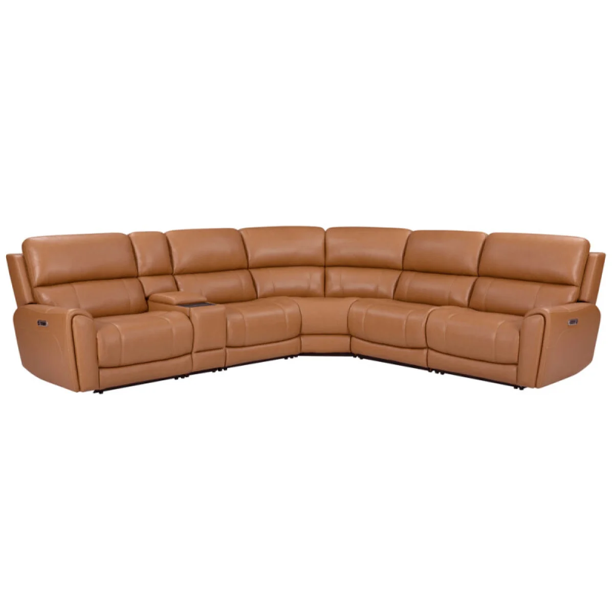 Hancock – Apple Cider 6pc Power Zero Gravity Modular With Power Headrest And Lumbar Recliners Apple Cider 4