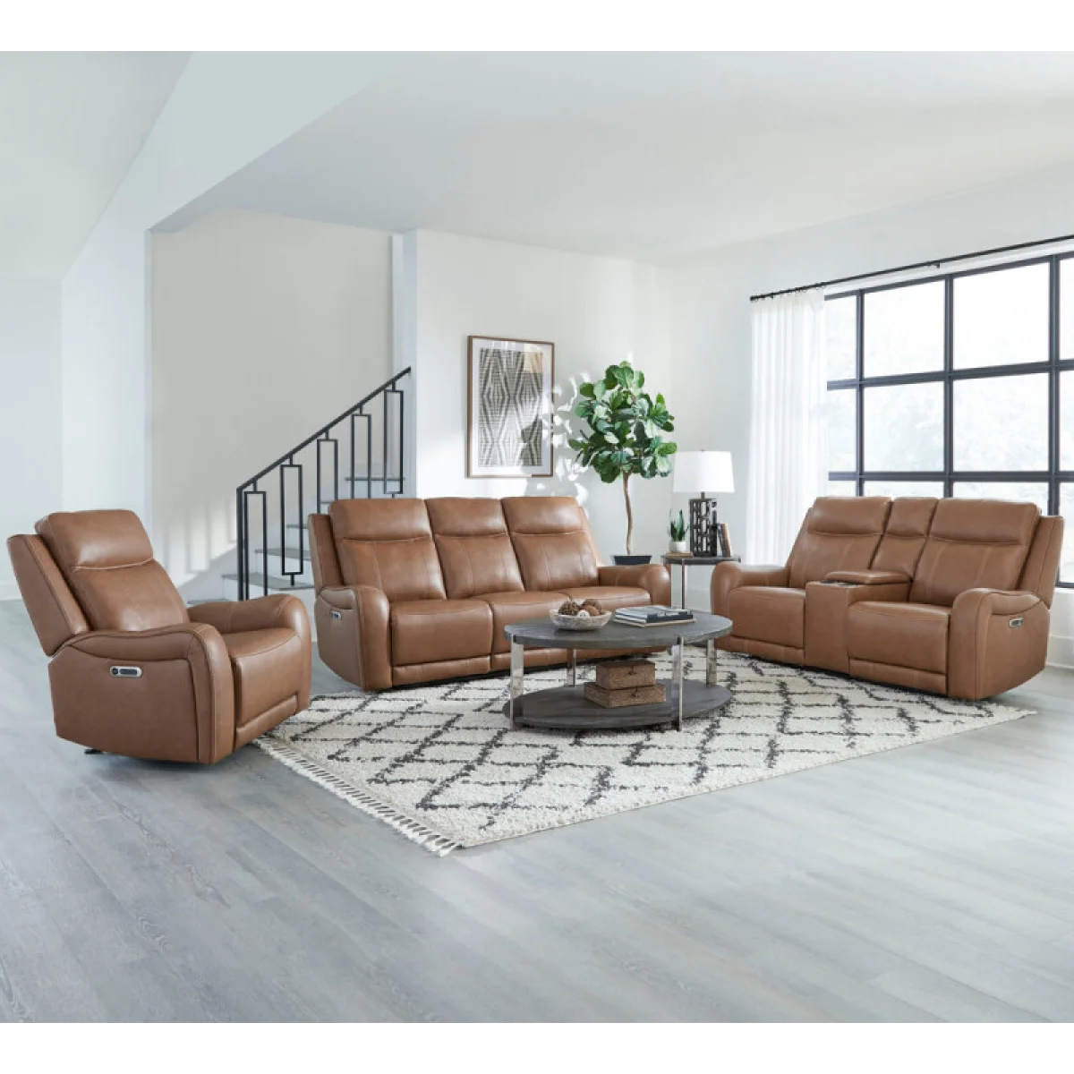 Haywood – Butternut Power Glider Recliner With Power Headrest Recliners Brown 7