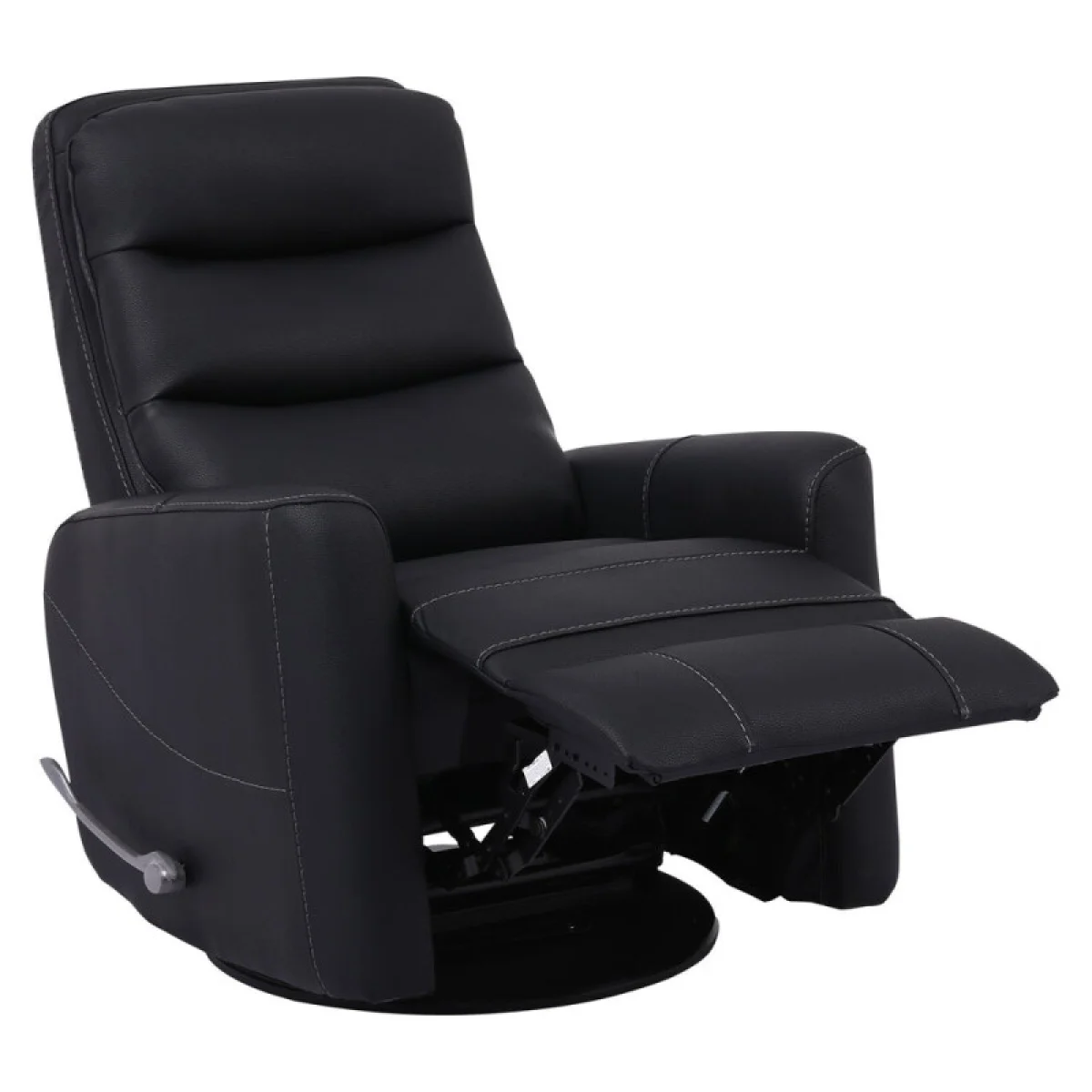 Hercules – Black Manual Swivel Glider Recliner Recliners black 10