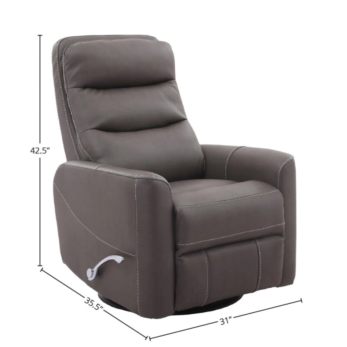 Hercules – Haze Manual Swivel Glider Recliner Recliners Brown 8