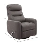 Hercules – Haze Manual Swivel Glider Recliner Recliners Brown 17