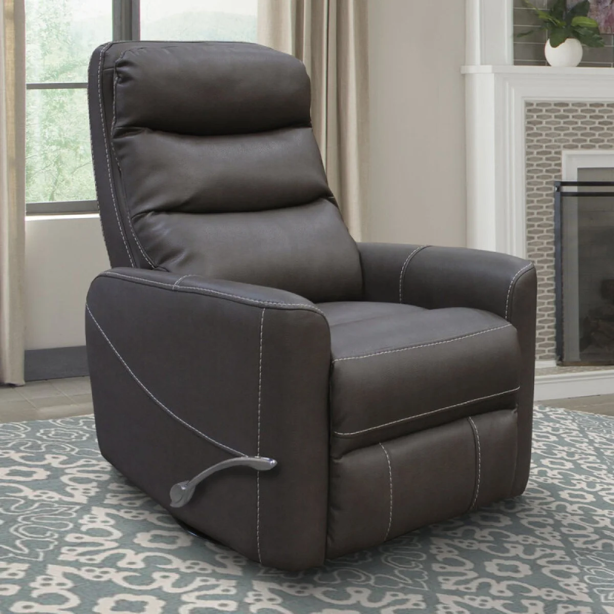Hercules – Haze Manual Swivel Glider Recliner Recliners Brown 9