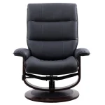 Knight – Black Manual Reclining Swivel Chair And Ottoman Chairs black 11