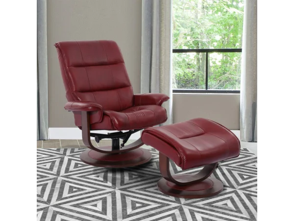Knight – Rouge Manual Reclining Swivel Chair And Ottoman Chairs Chairs
