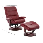 Knight – Rouge Manual Reclining Swivel Chair And Ottoman Chairs Chairs 12