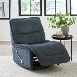Leo – Midnight Blue Manual Armless Glider Recliner Recliners blue 11