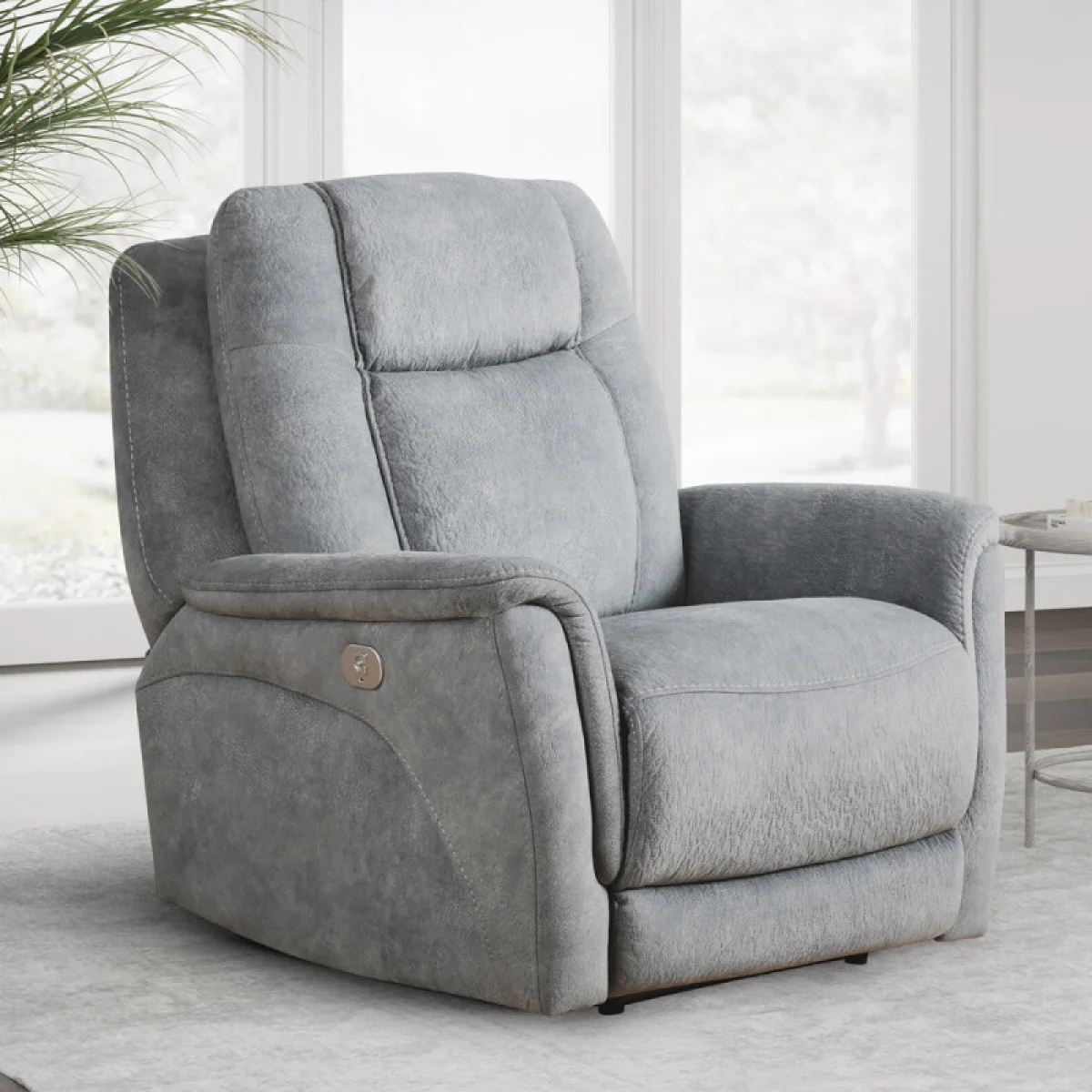 Linus – Hudson Grey Power Zero Gravity Recliner Recliners Gray 4