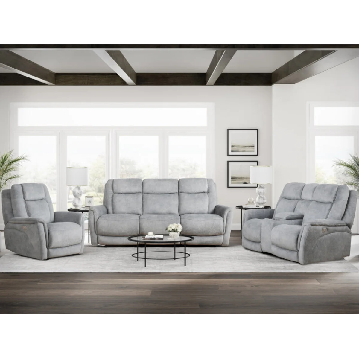 Linus – Hudson Grey Power Zero Gravity Recliner Recliners Gray 8