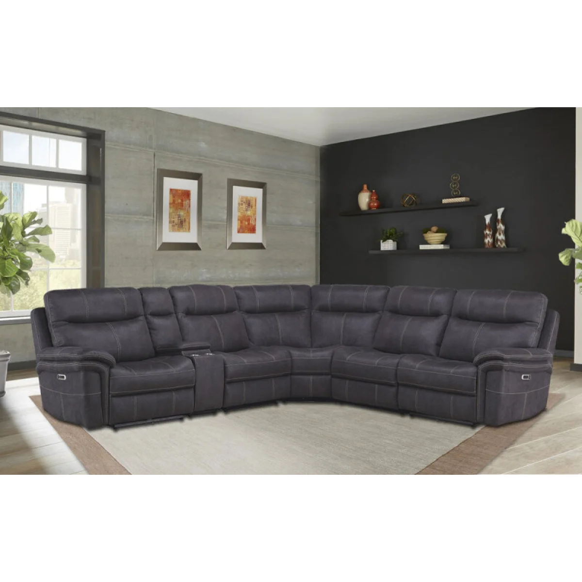 Mason – Charcoal 6pc Package A (811lph, 810, 850, 840, 860, 811rph) Recliners Charcoal 4