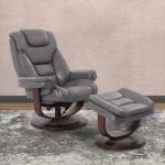 Monarch – Ice Manual Reclining Swivel Chair And Ottoman Chairs Chairs 8