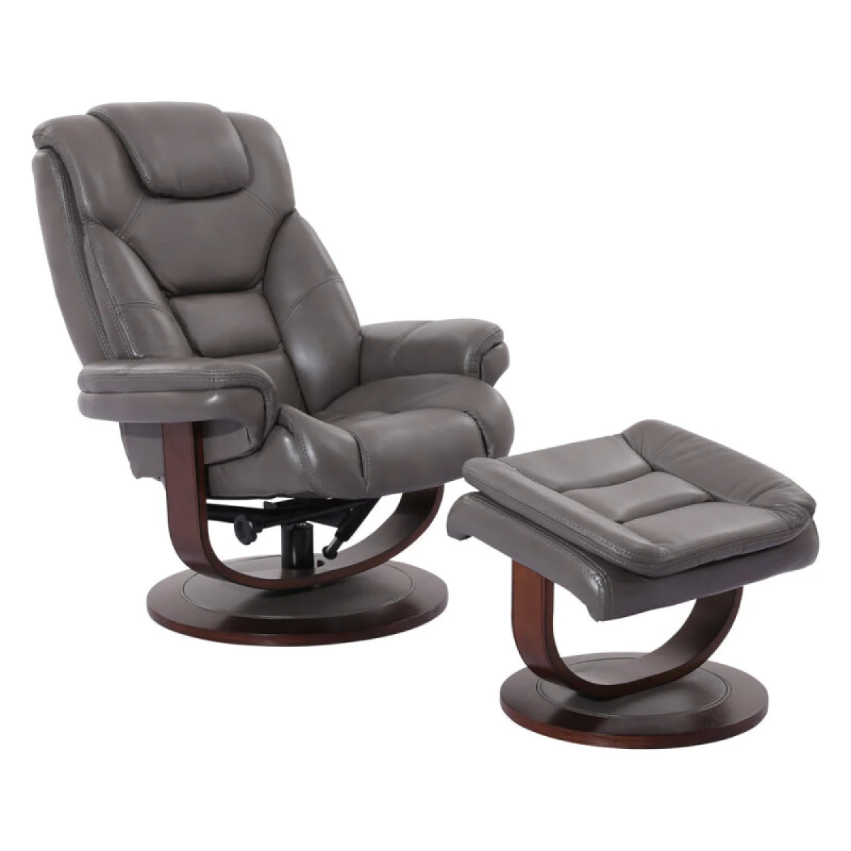 Monarch – Ice Manual Reclining Swivel Chair And Ottoman Chairs Chairs 6