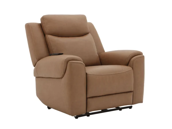 Momentum – Dark Granite Power Zero Gravity Recliner With Heat & Massage Recliners Brown 14