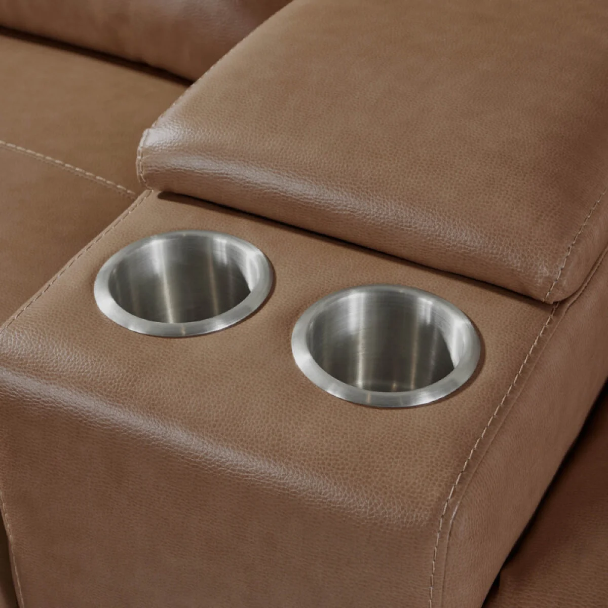 Momentum – Cashew 6pc Power Zero Gravity Modular With Heat, Massage And Speaker Recliners Brown 18