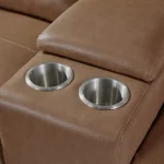 Momentum – Cashew 6pc Power Zero Gravity Modular With Heat, Massage And Speaker Recliners Brown 36