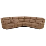 Momentum – Cashew 6pc Power Zero Gravity Modular With Heat, Massage And Speaker Recliners Brown 24