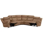 Momentum – Cashew 6pc Power Zero Gravity Modular With Heat, Massage And Speaker Recliners Brown 30