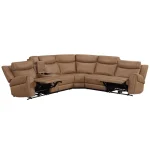 Momentum – Cashew 6pc Power Zero Gravity Modular With Heat, Massage And Speaker Recliners Brown 29