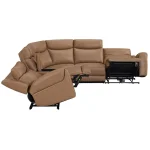 Momentum – Cashew 6pc Power Zero Gravity Modular With Heat, Massage And Speaker Recliners Brown 26