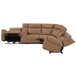 Momentum – Cashew 6pc Power Zero Gravity Modular With Heat, Massage And Speaker Recliners Brown 25