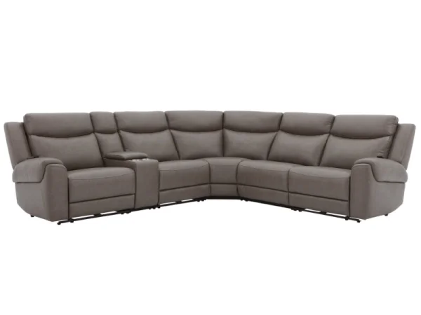 Momentum – Dark Granite 6pc Power Zero Gravity Modular With Heat, Massage And Speaker Recliners Brown