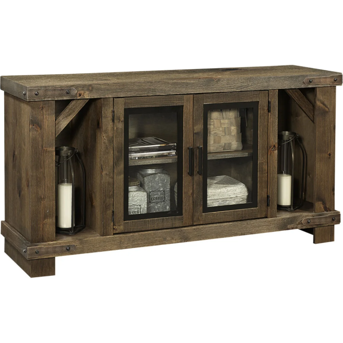 Sawyer 64″ Console W/ 2 Doors MO1240-MBL Entertainment Stands Aspen Home 9
