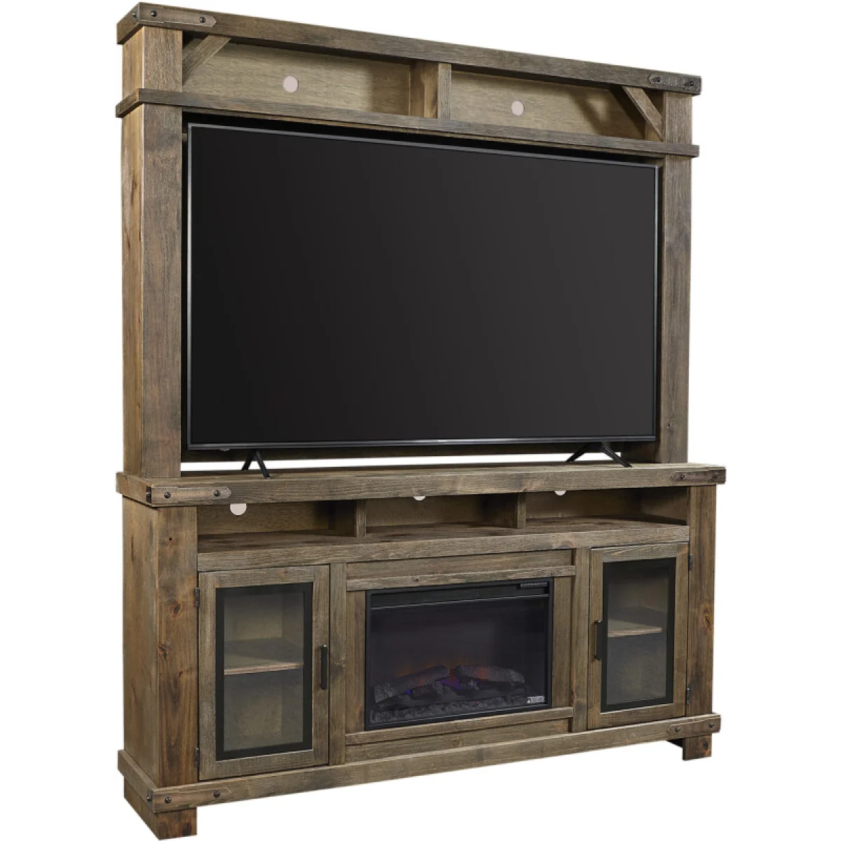 Sawyer 79″ Highboy Fireplace Console W/ 2 Doors Fireplaces Aspen Home 4