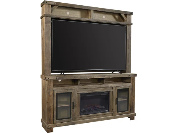 Sawyer 79″ Highboy Fireplace Console W/ 2 Doors Fireplaces Aspen Home