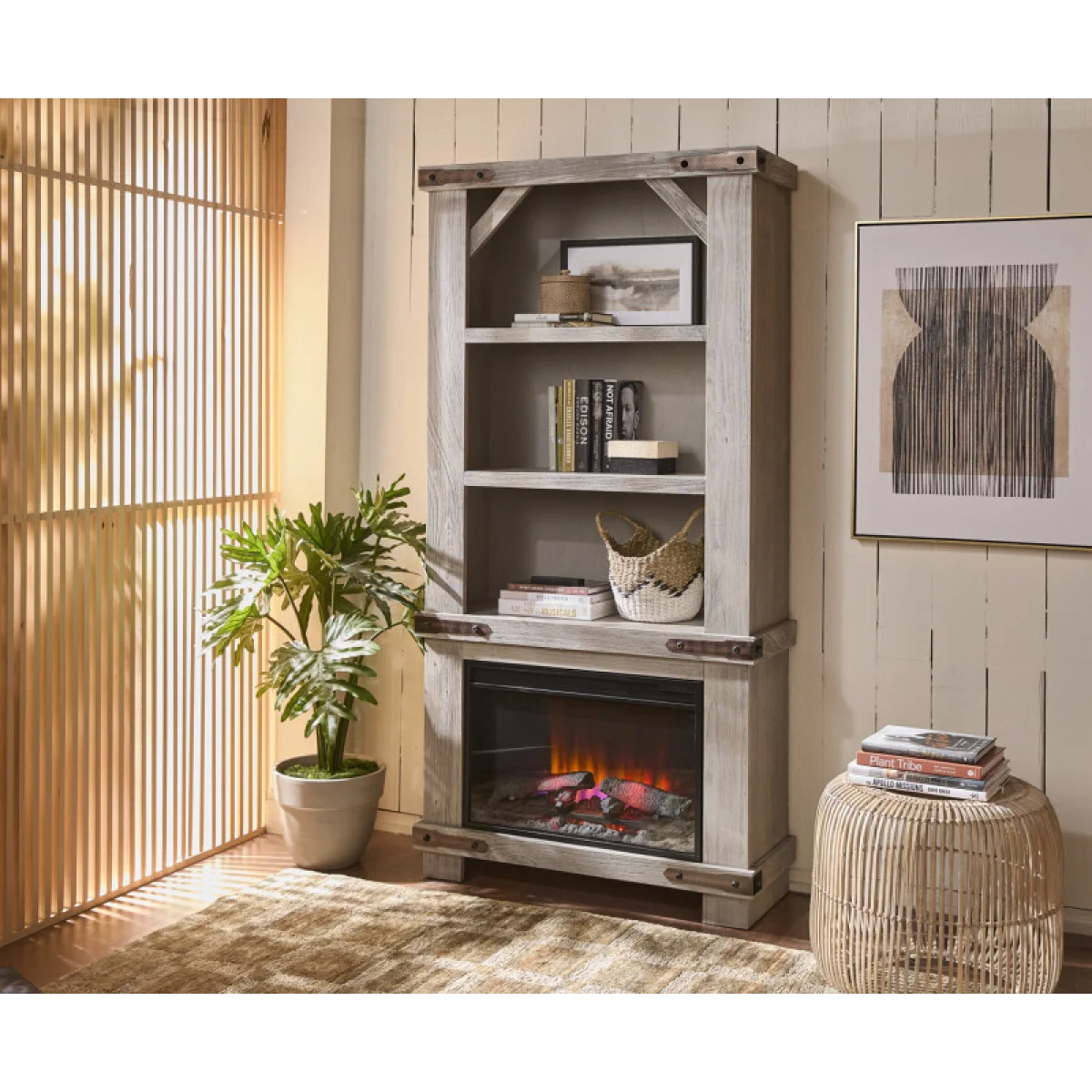 Sawyer 74″ Fireplace Display Case Fireplaces Aspen Home 7