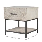 Crossings Monaco End Table End tables Cream 23