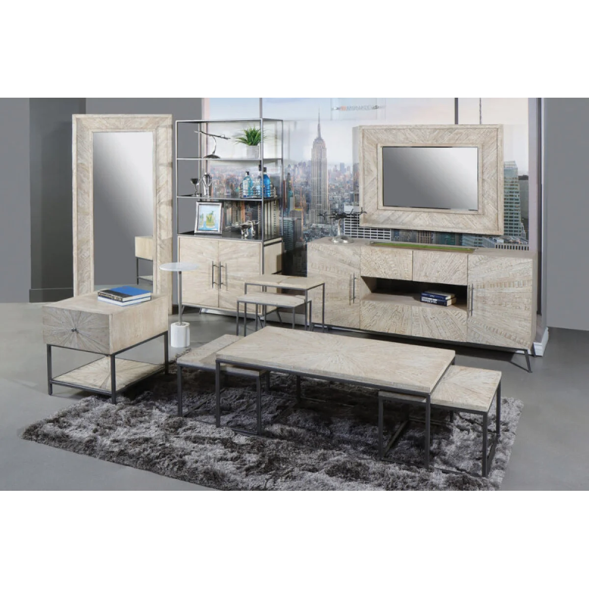 Crossings Monaco Accent Table (made Of Iron & Marble) Accent Furniture Accent Furniture 7