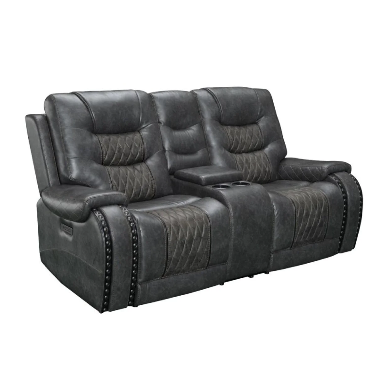 Outlaw – Stallion Power Console Loveseat Recliners black 4