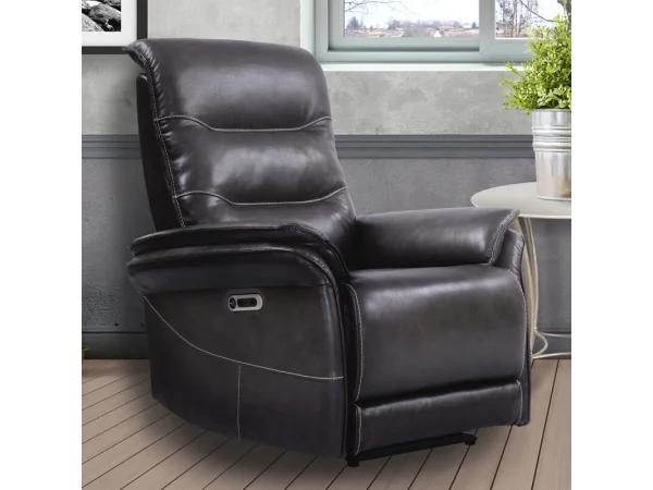 Quest – Upgrade Charcoal Swivel Glider Cordless Recliner – Powered By Freemotion Recliners Gray 18