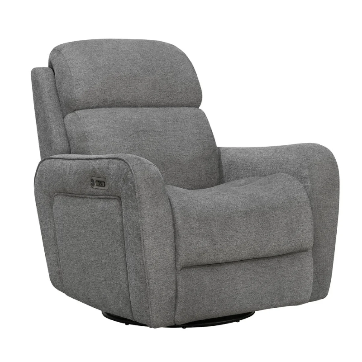 Quest – Upgrade Charcoal Swivel Glider Cordless Recliner – Powered By Freemotion Recliners Gray 4