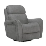 Quest – Upgrade Charcoal Swivel Glider Cordless Recliner – Powered By Freemotion Recliners Gray 11