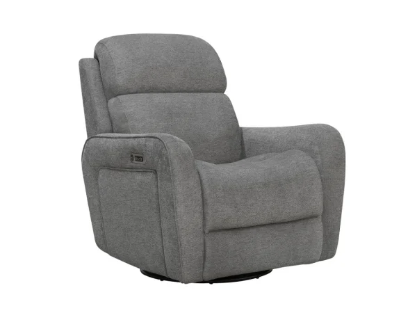 Quest – Upgrade Midnight Blue Swivel Glider Cordless Recliner – Powered By Freemotion Recliners blue 16