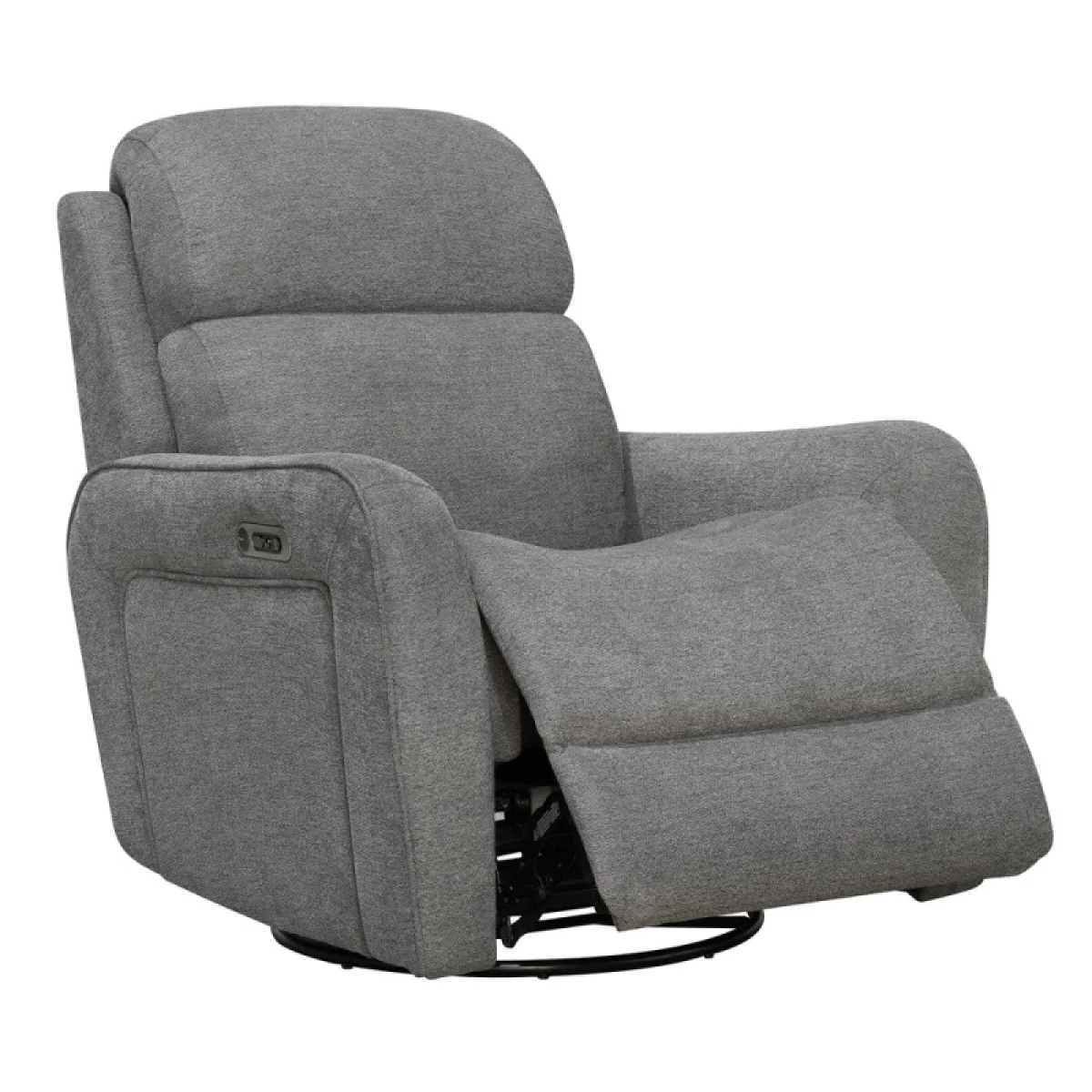 Quest – Upgrade Charcoal Swivel Glider Cordless Recliner – Powered By Freemotion Recliners Gray 6