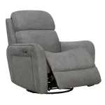 Quest – Upgrade Charcoal Swivel Glider Cordless Recliner – Powered By Freemotion Recliners Gray 13