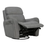 Quest – Upgrade Charcoal Swivel Glider Cordless Recliner – Powered By Freemotion Recliners Gray 15