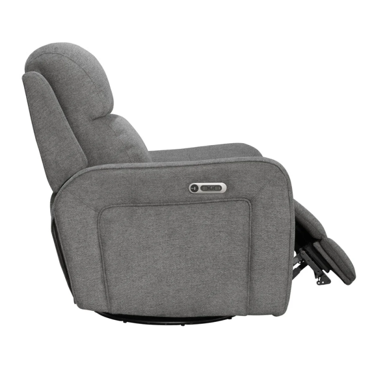 Quest – Upgrade Charcoal Swivel Glider Cordless Recliner – Powered By Freemotion Recliners Gray 9