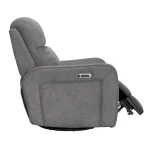 Quest – Upgrade Charcoal Swivel Glider Cordless Recliner – Powered By Freemotion Recliners Gray 16