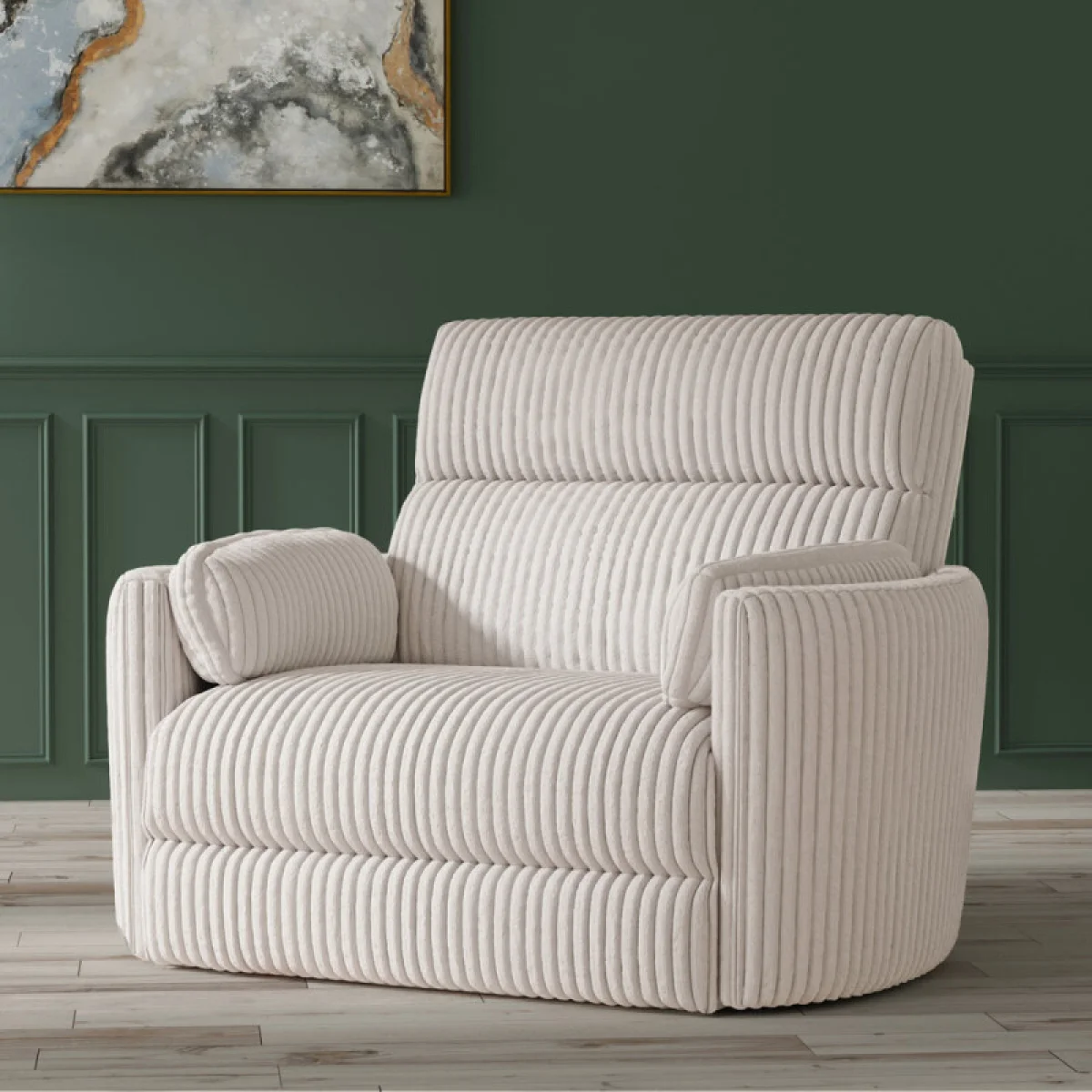 Radius – Mega Ivory Xl Power Glider Recliner Recliners Cream 4