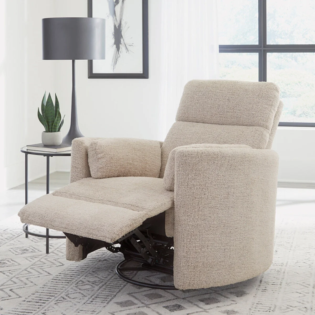 Radius – Burlap Manual Swivel Glider Recliner Recliners Burlap 6