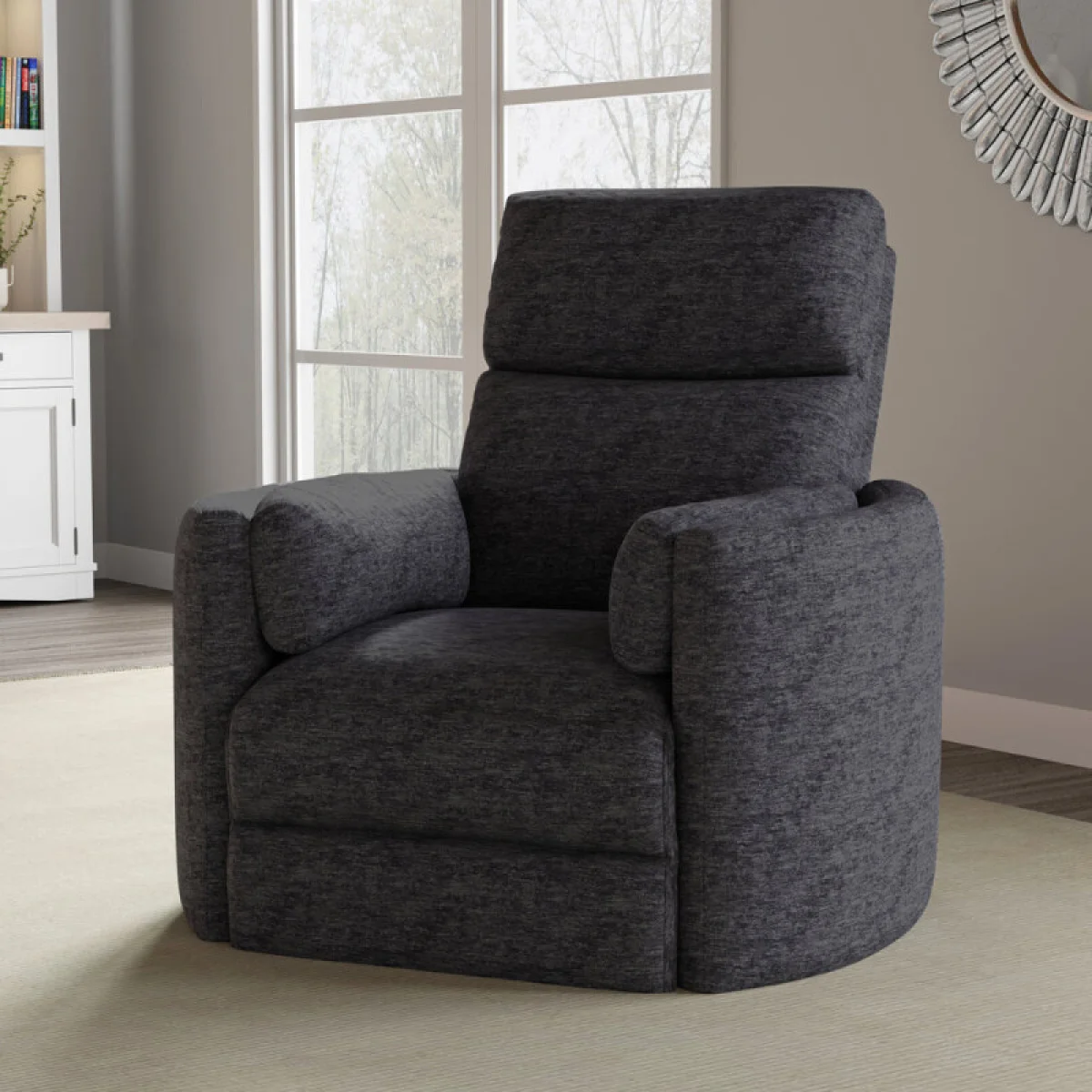 Radius – Mediterranean Power Swivel Glider Recliner Recliners Gray 6