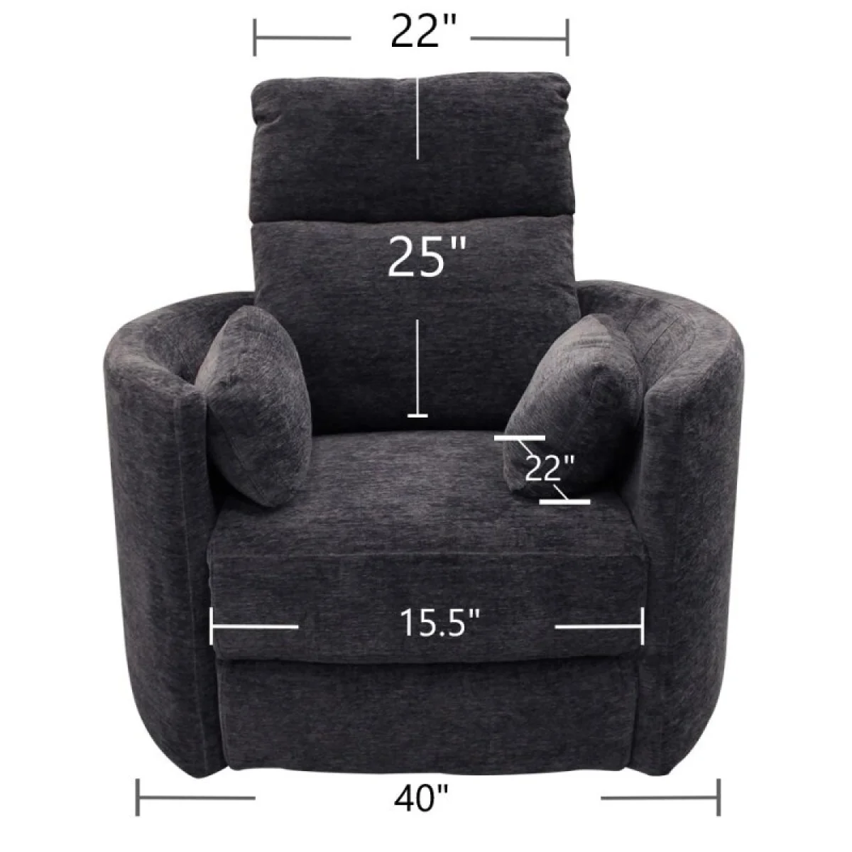Radius – Mediterranean Power Swivel Glider Recliner Recliners Gray 10