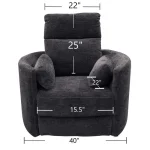 Radius – Mediterranean Power Swivel Glider Recliner Recliners Gray 19