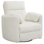 Radius – Mega Ivory Power Swivel Glider Recliner Recliners Cream 11
