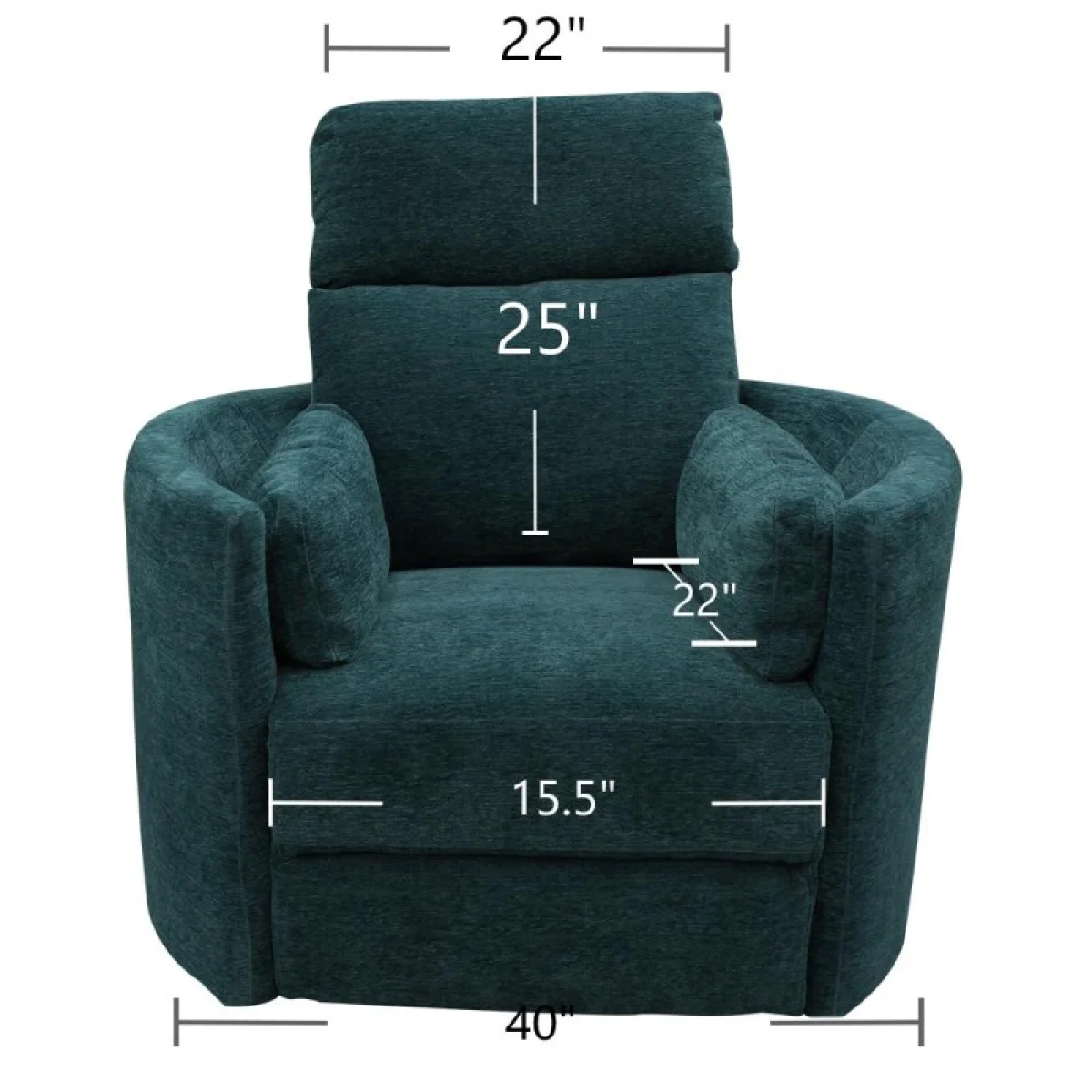 Radius – Peacock Power Swivel Glider Recliner Recliners blue 10