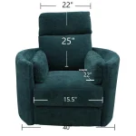 Radius – Peacock Power Swivel Glider Recliner Recliners blue 20