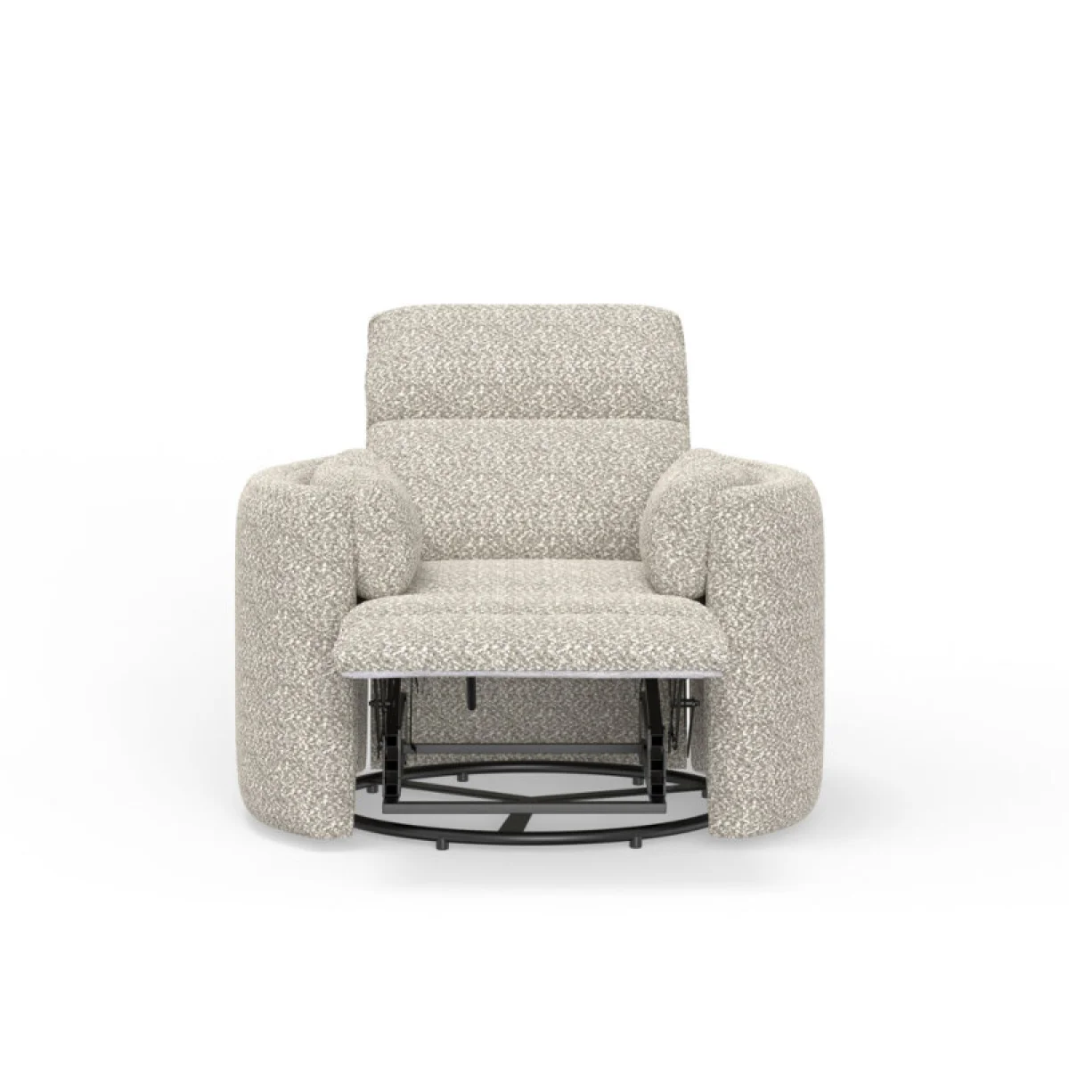 Radius – Tatum River Rock Power Swivel Glider Recliner Recliners Cream 8