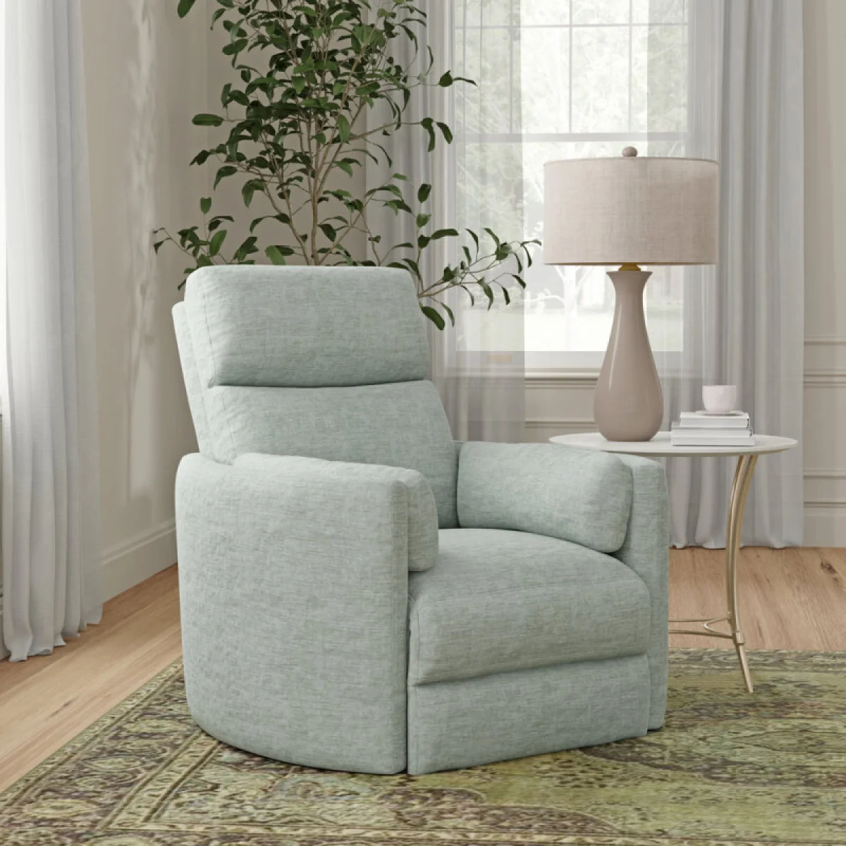 Radius – Windstream Power Swivel Glider Recliner Recliners Green 4